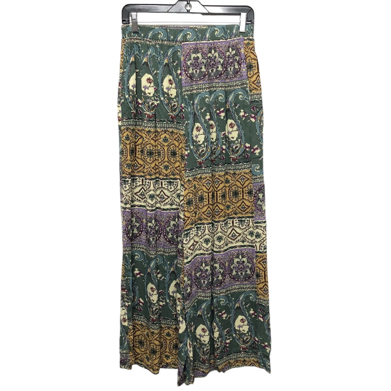 Pants Wide Leg By Umgee In Green & Yellow, Size: S