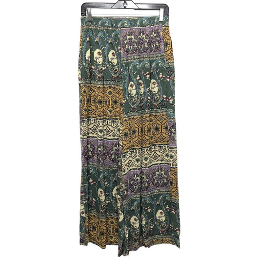 Pants Wide Leg By Umgee In Green & Yellow, Size: S