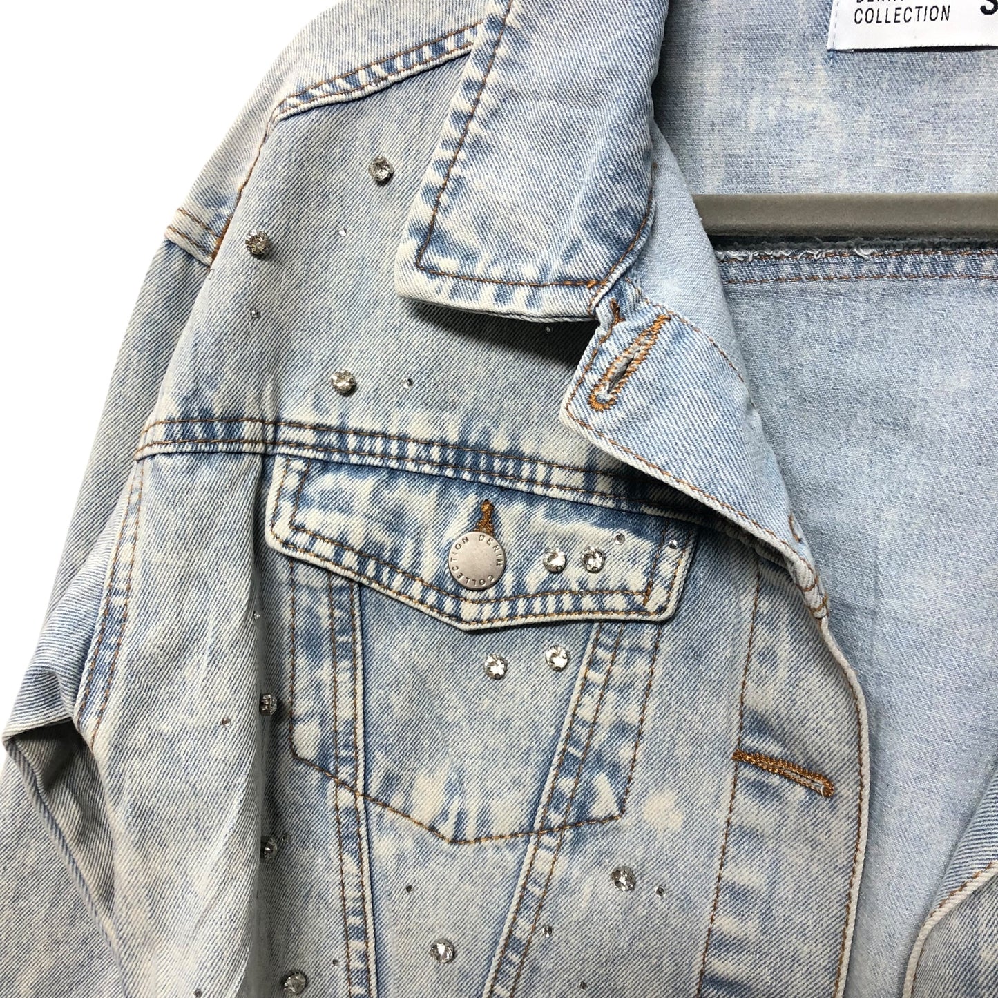 Jacket Denim By Ci Sono In Blue Denim, Size: S