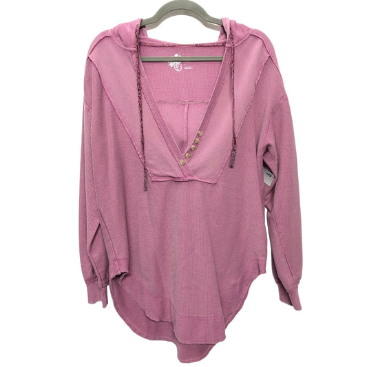 Sweatshirt Hoodie By Pilcro In Pink & Purple, Size: S