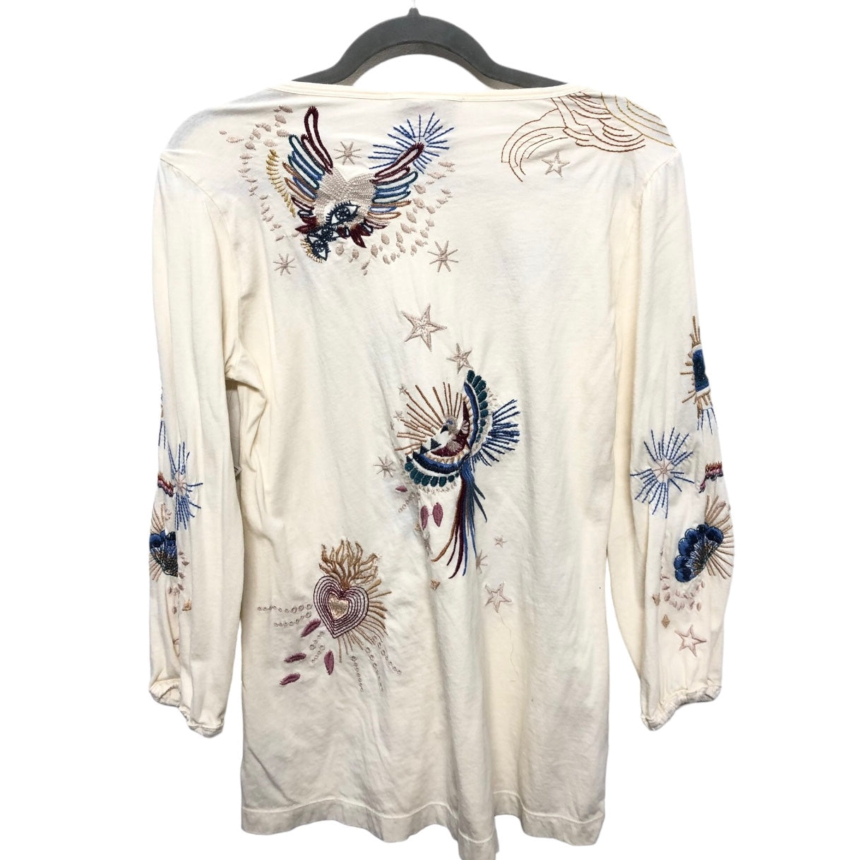 Top Long Sleeve By Johnny Was In Cream, Size: Xs