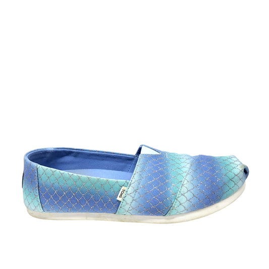 Shoes Flats By Toms In Blue & Green, Size: 8l