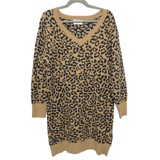 Dress Sweater By Old Navy In Leopard Print, Size: M