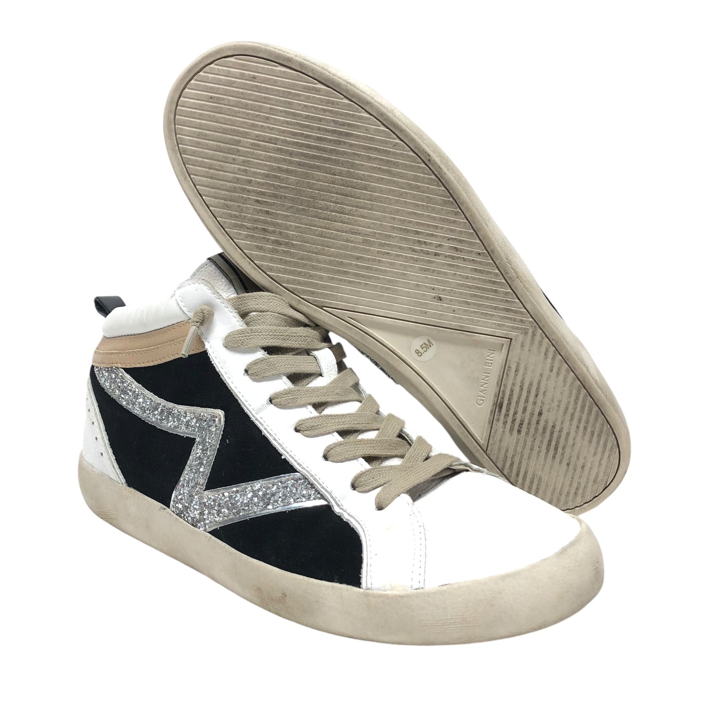 Shoes Sneakers By Gianni Bini In Black & White, Size: 8.5