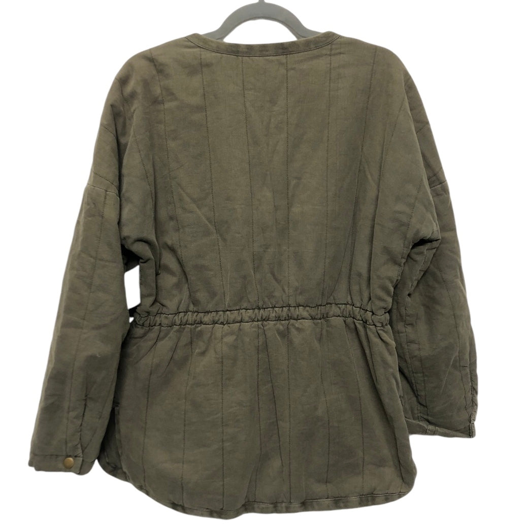 Jacket Shirt By Velvet In Green, Size: M