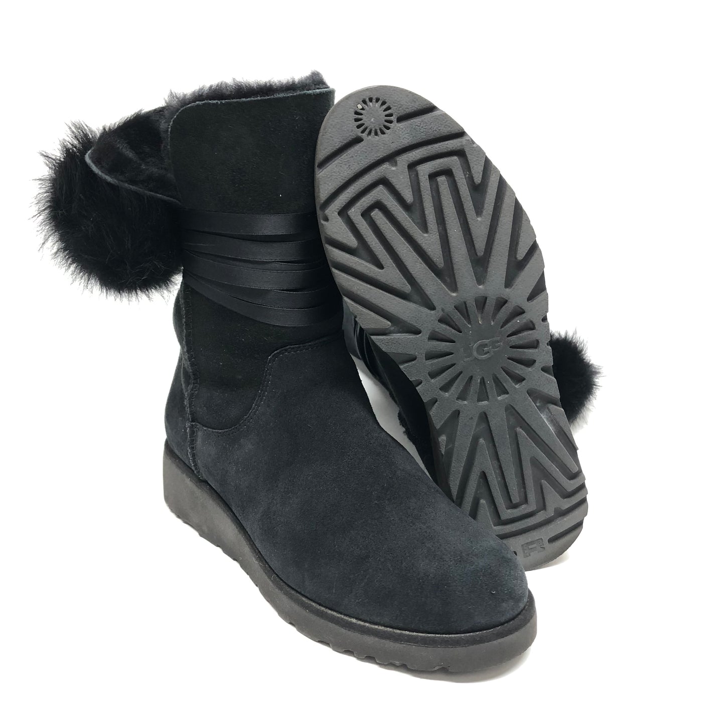 Boots Designer By Ugg In Black, Size: 7.5