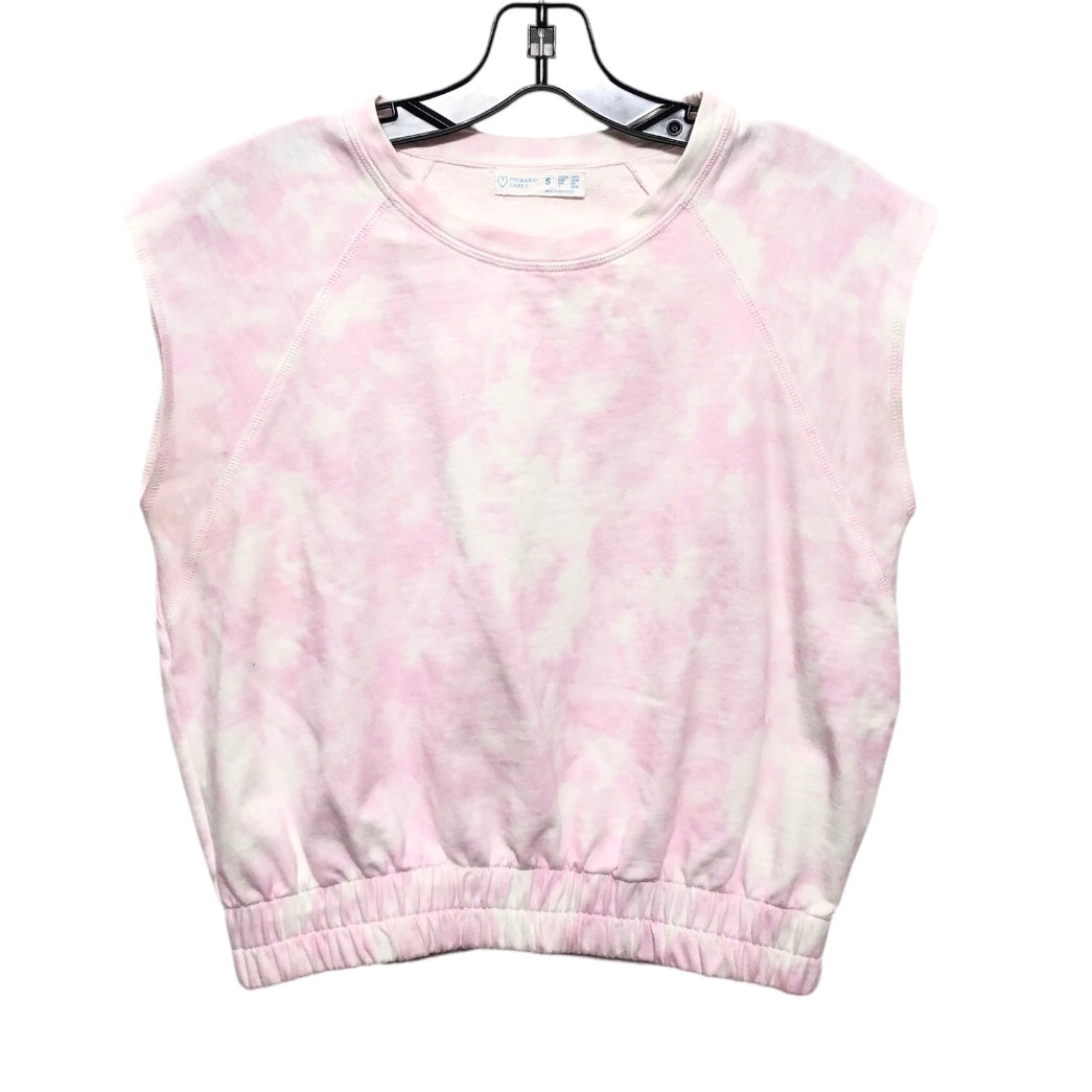 Top 2pc Short Sleeve By Primark In Pink & White, Size: S