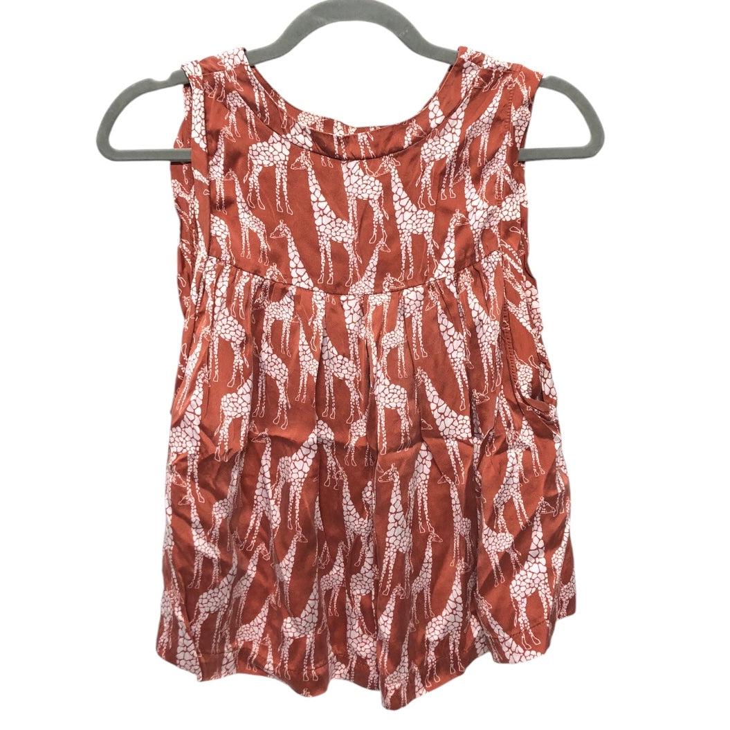 Blouse Sleeveless By Free People In Orange & White, Size: Xs