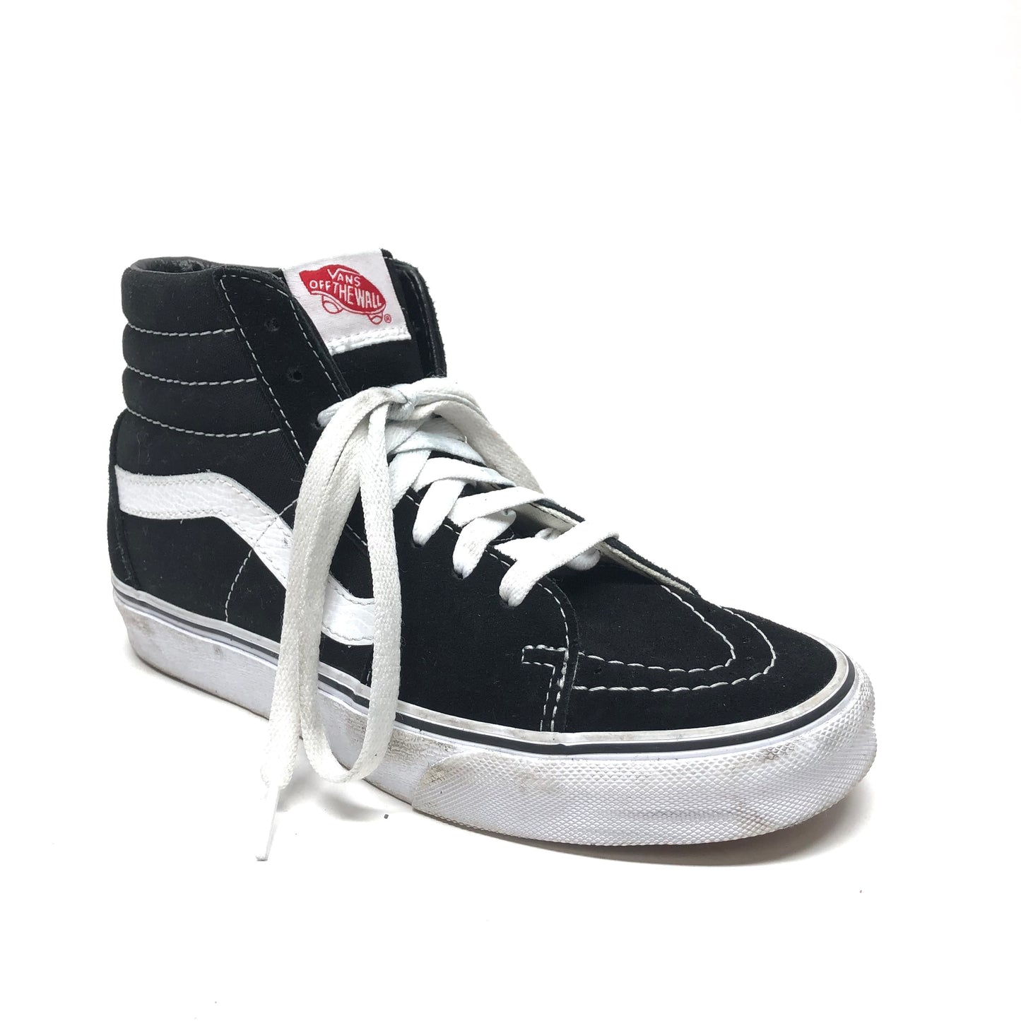 Shoes Sneakers By Vans In Black & White, Size: 7