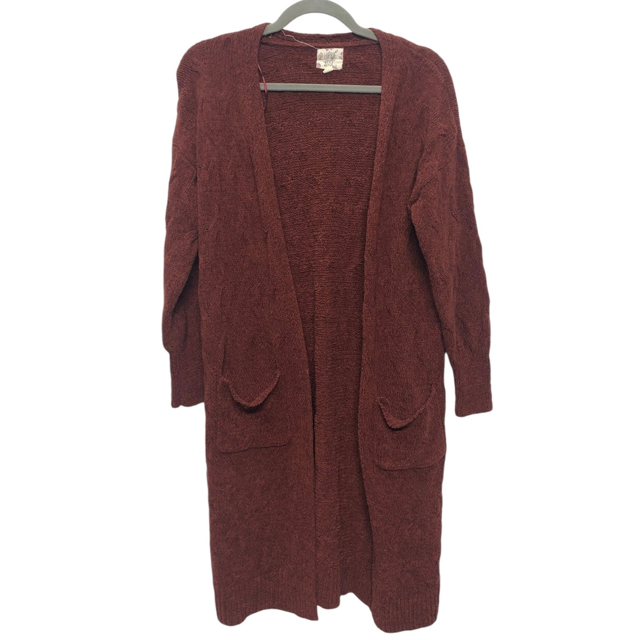 Sweater Cardigan By Hippie Rose In Brown & Red, Size: S