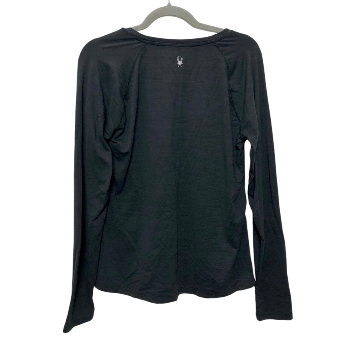 Athletic Top Long Sleeve Crewneck By Spyder In Black, Size: L