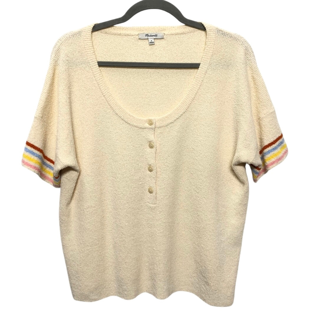 Top Short Sleeve By Madewell In Cream, Size: M