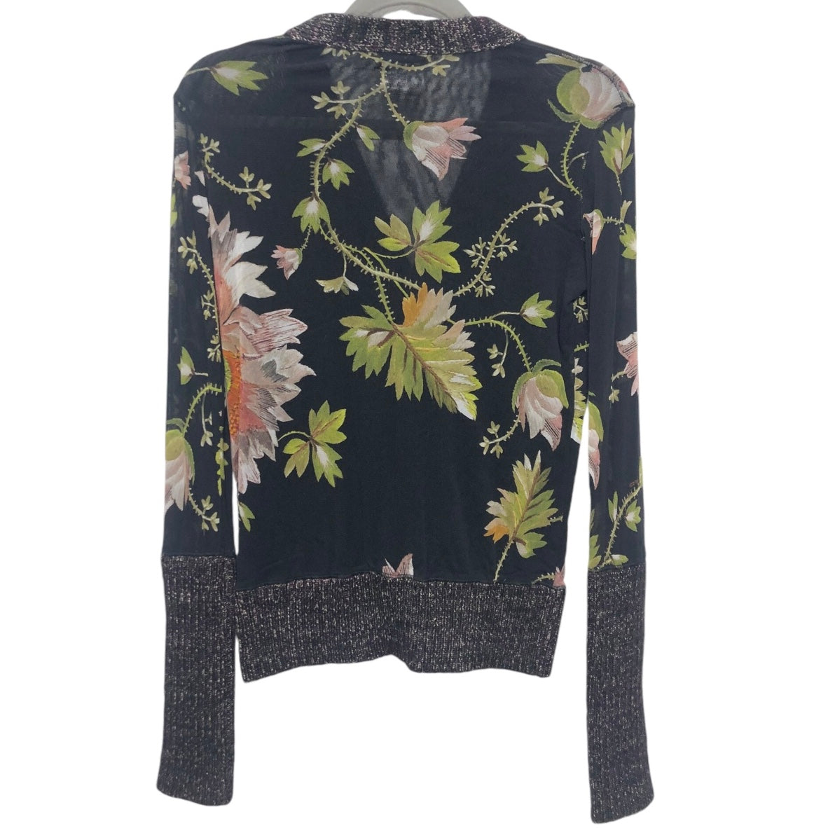 Top Long Sleeve By Cma In Black & Green, Size: L