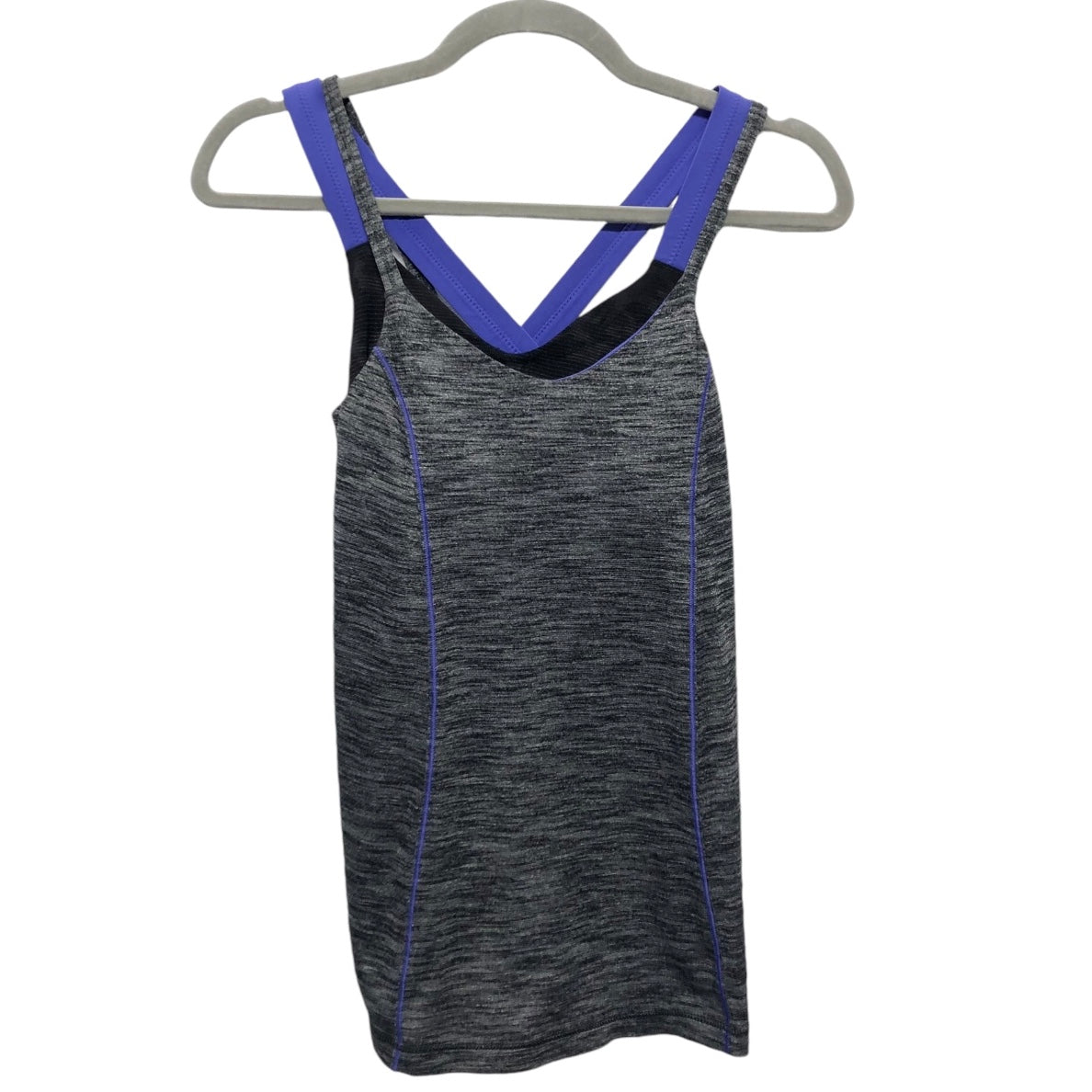 Athletic Tank Top By Lululemon In Black & Purple, Size: 4