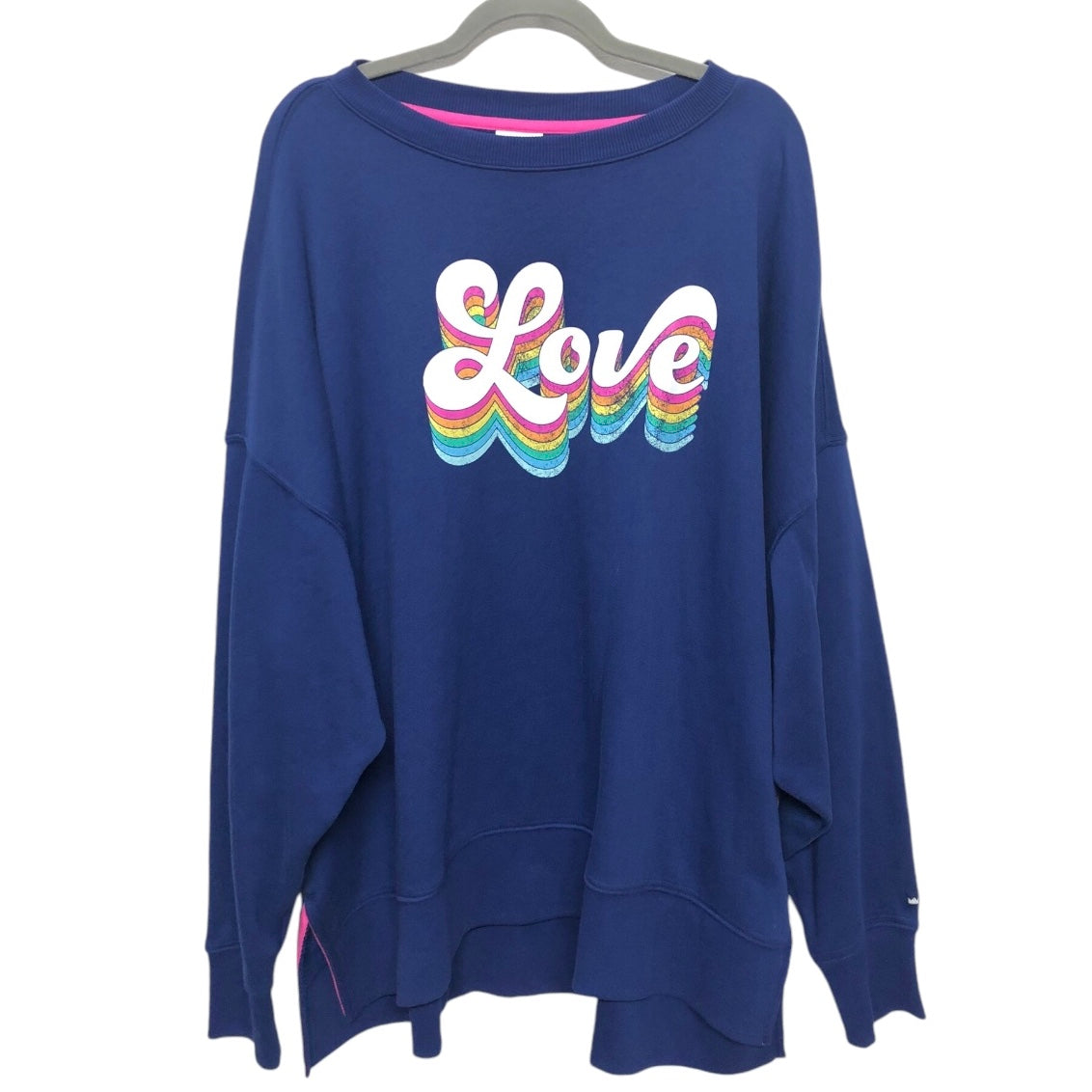 Sweatshirt Crewneck By Crown And Ivy In Blue, Size: 1x