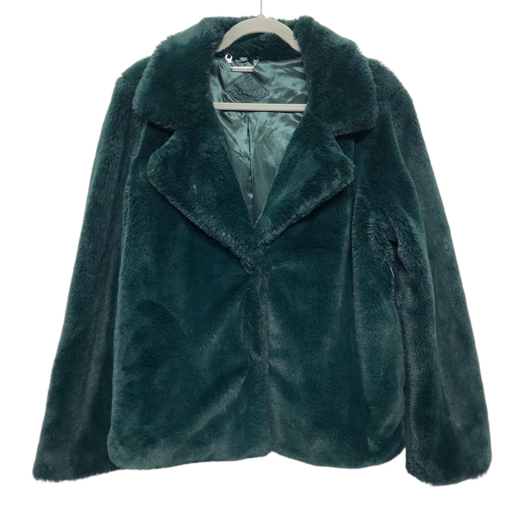 Jacket Faux Fur & Sherpa By Jou Jou In Green, Size: L