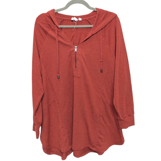 Top Long Sleeve By Cable And Gauge In Orange & Red, Size: 1x