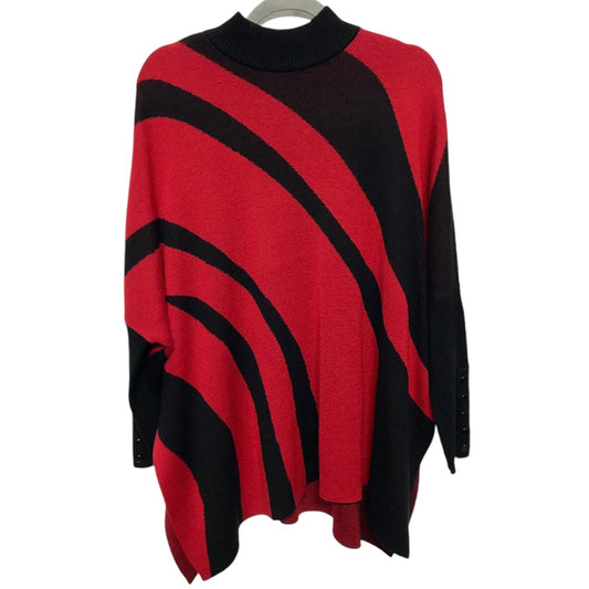 Sweater By Chicos In Black & Red, Size: Xs