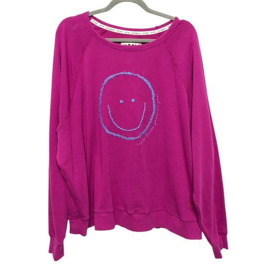 Sweatshirt Crewneck By Peace Love World In Purple, Size: L