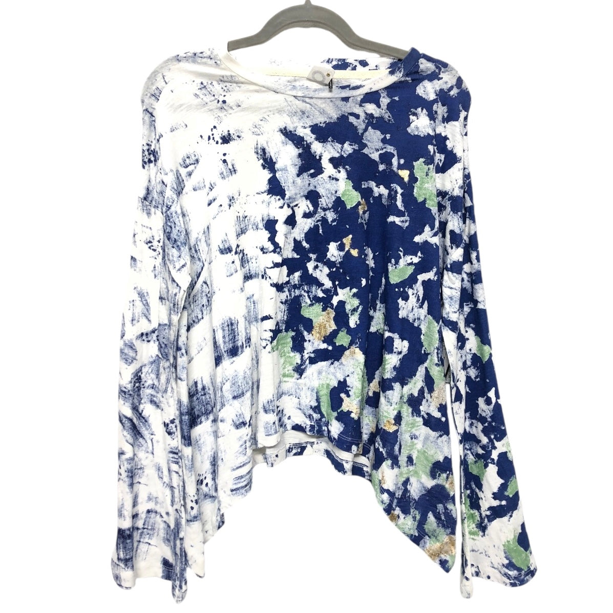 Top Long Sleeve By Akemi And Kin In Blue & White, Size: S