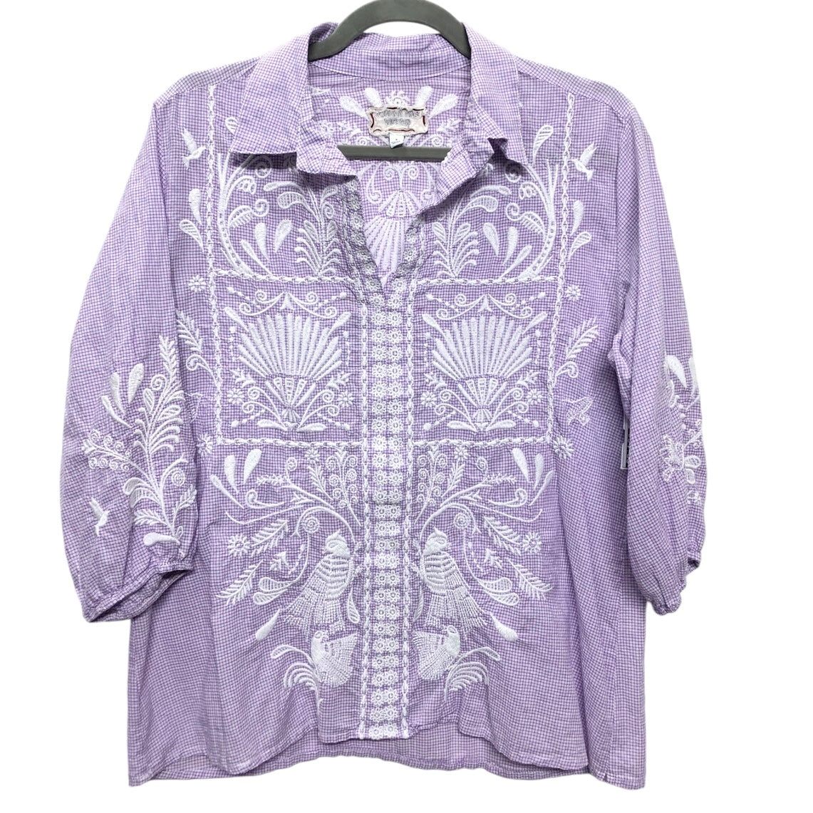 Top Long Sleeve By Johnny Was In Purple, Size: S