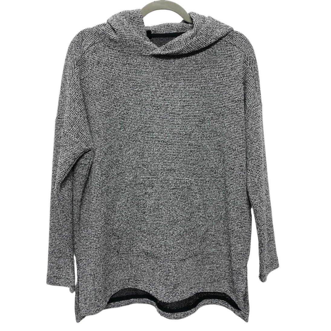 Sweatshirt Hoodie By Lou And Grey In Black & Grey, Size: M