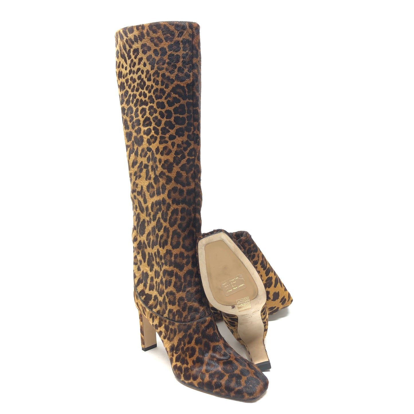 Boots Luxury Designer By Jimmy Choo In Animal Print, Size: 8