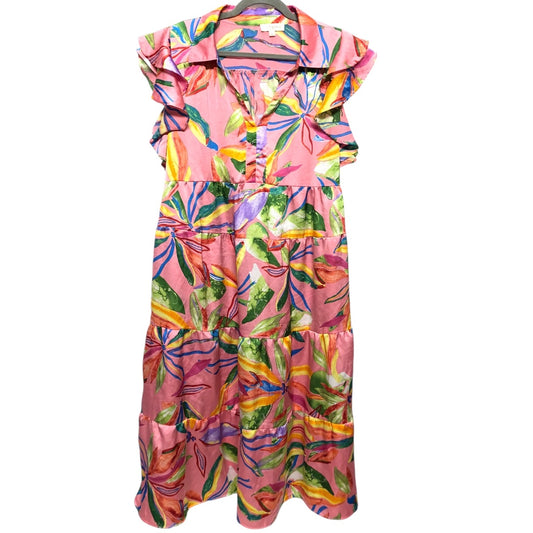 Dress Casual Midi By Umgee In Pink, Size: 1x