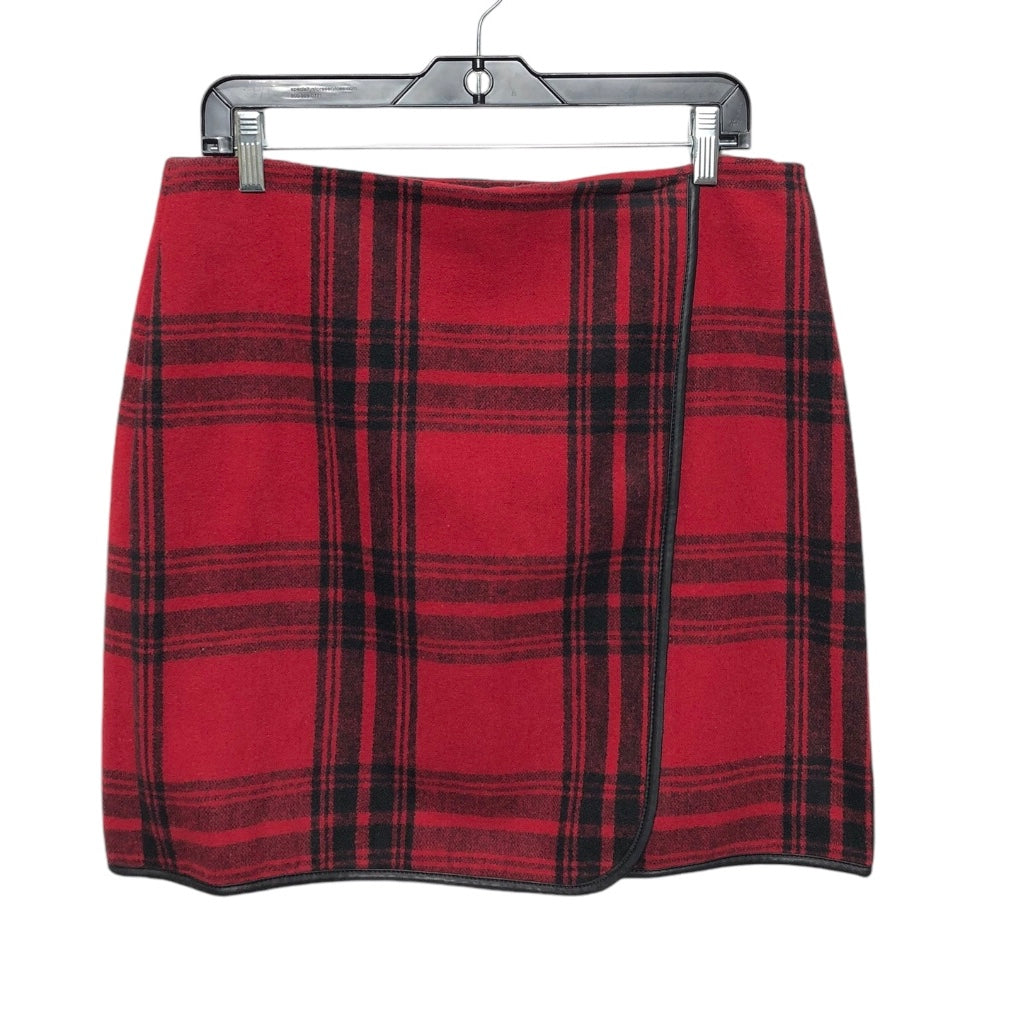 Skirt Mini & Short By Joe Fresh In Black & Red, Size: 8