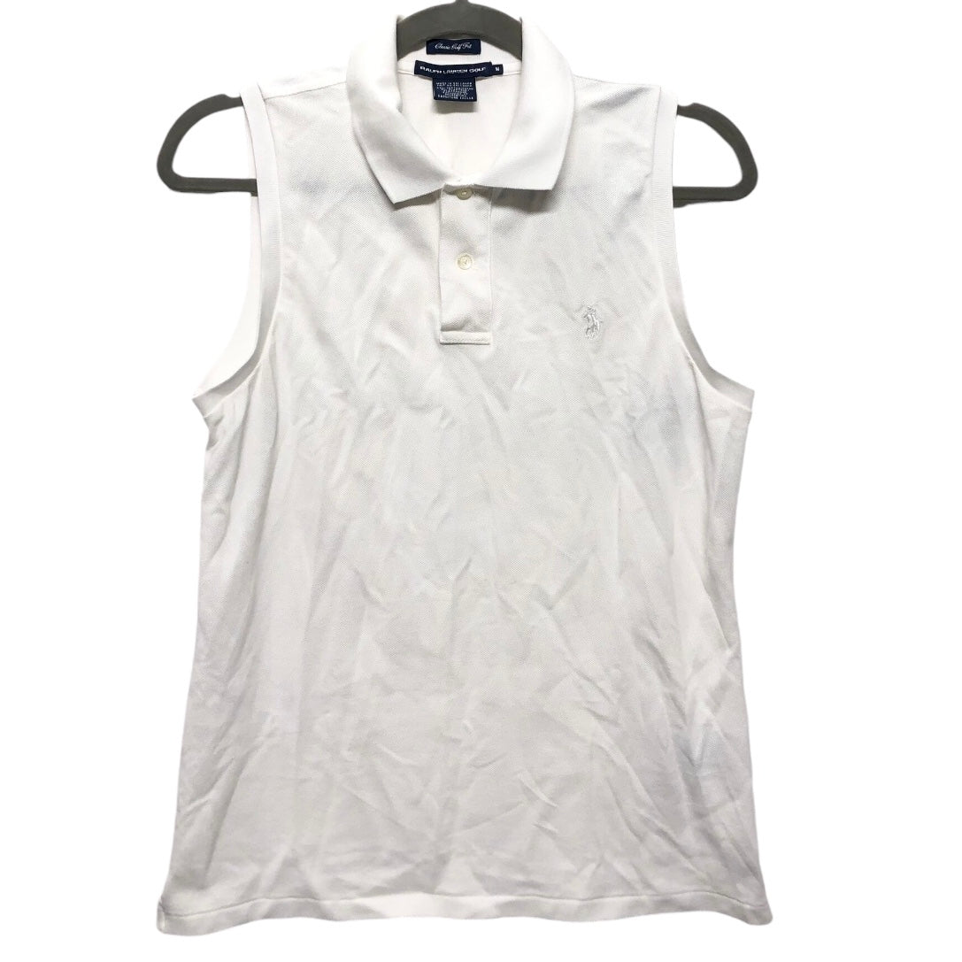 Top Sleeveless By Polo Ralph Lauren In White, Size: M