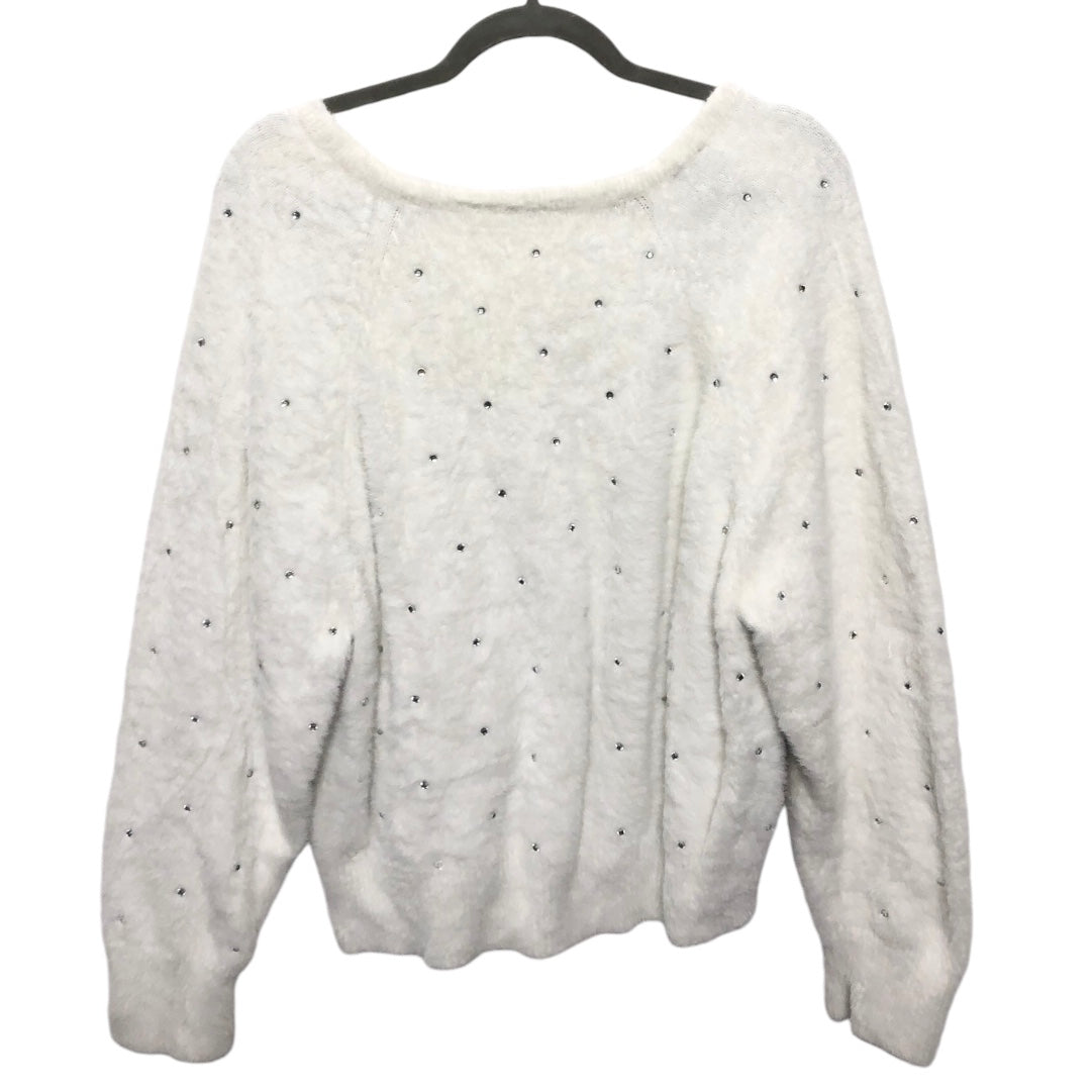 Sweater By Express In White, Size: M