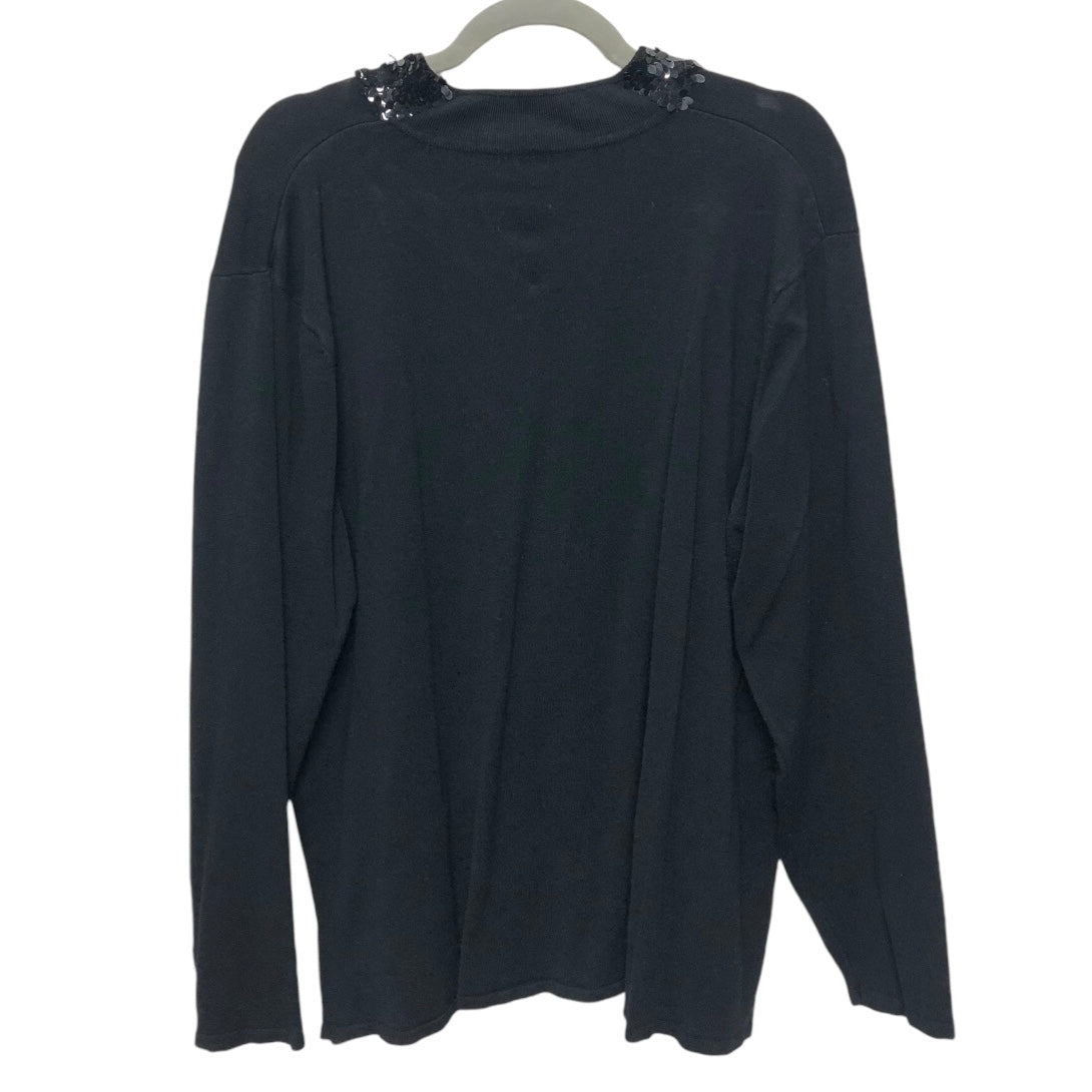 Top Long Sleeve By Reba In Black, Size: 3x