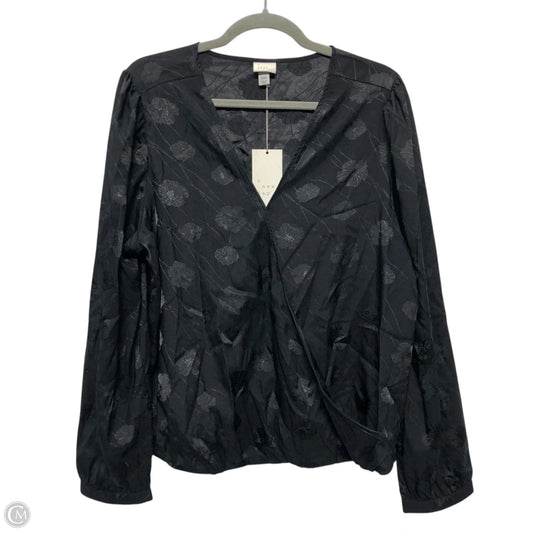 Top Long Sleeve By A New Day In Black, Size: Xxl