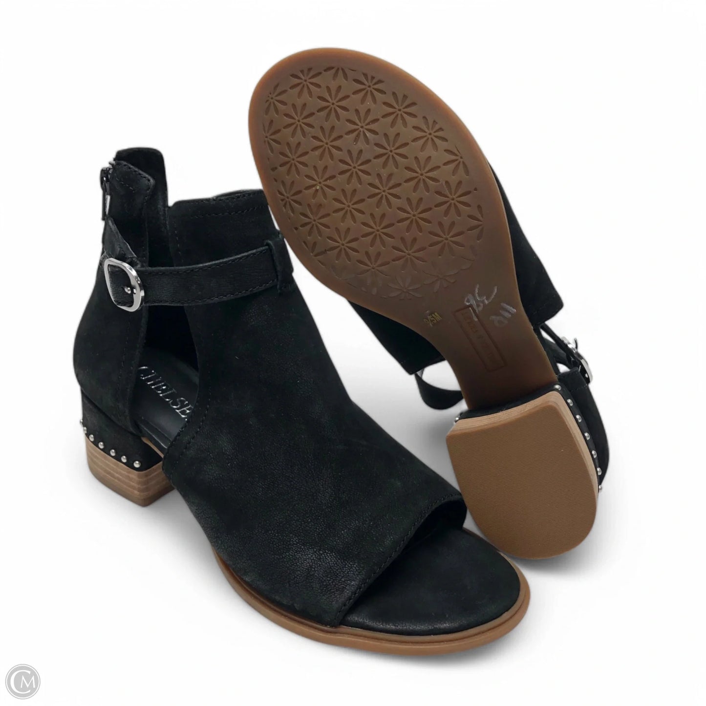 Boots Ankle Heels By Chelsea And Violet In Black, Size: 9.5