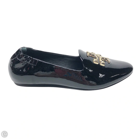 Shoes Designer By Tory Burch In Black & Gold, Size: 6