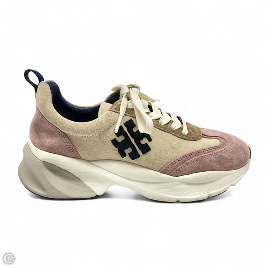 Shoes Designer By Tory Burch In Pink & Tan, Size: 7.5