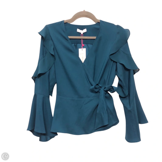 Blouse Long Sleeve By Parker In Blue, Size: S