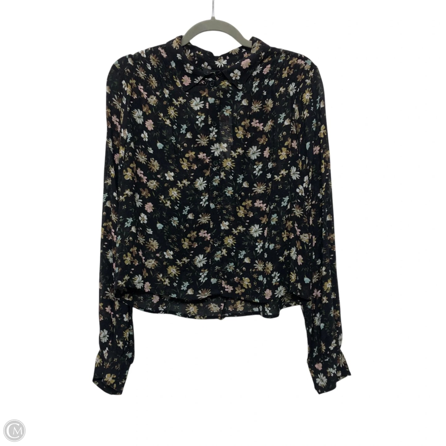 Blouse Long Sleeve By Sanctuary In Black & Cream, Size: S