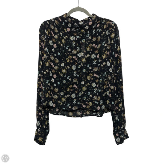 Blouse Long Sleeve By Sanctuary In Black & Cream, Size: S