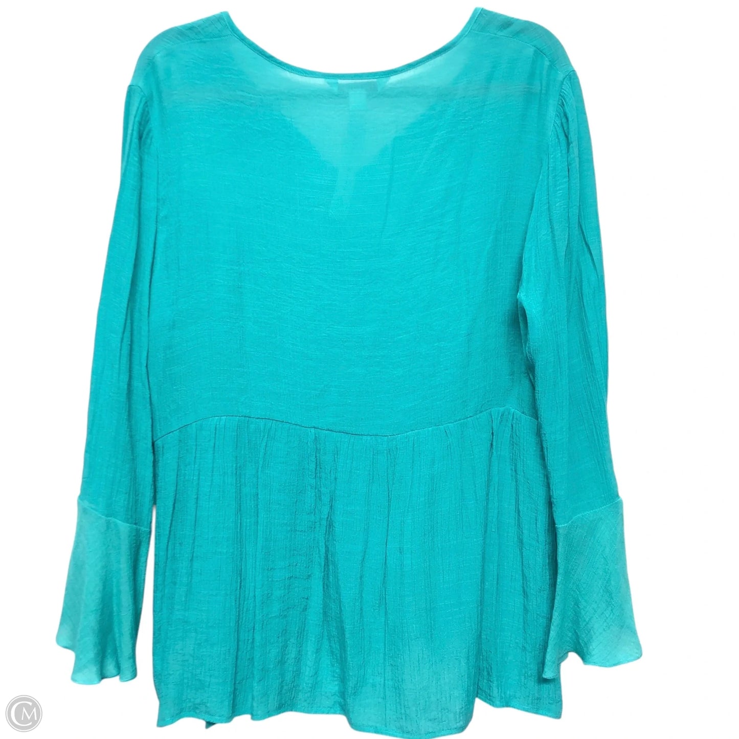 Top Long Sleeve By Counterparts In Teal, Size: L