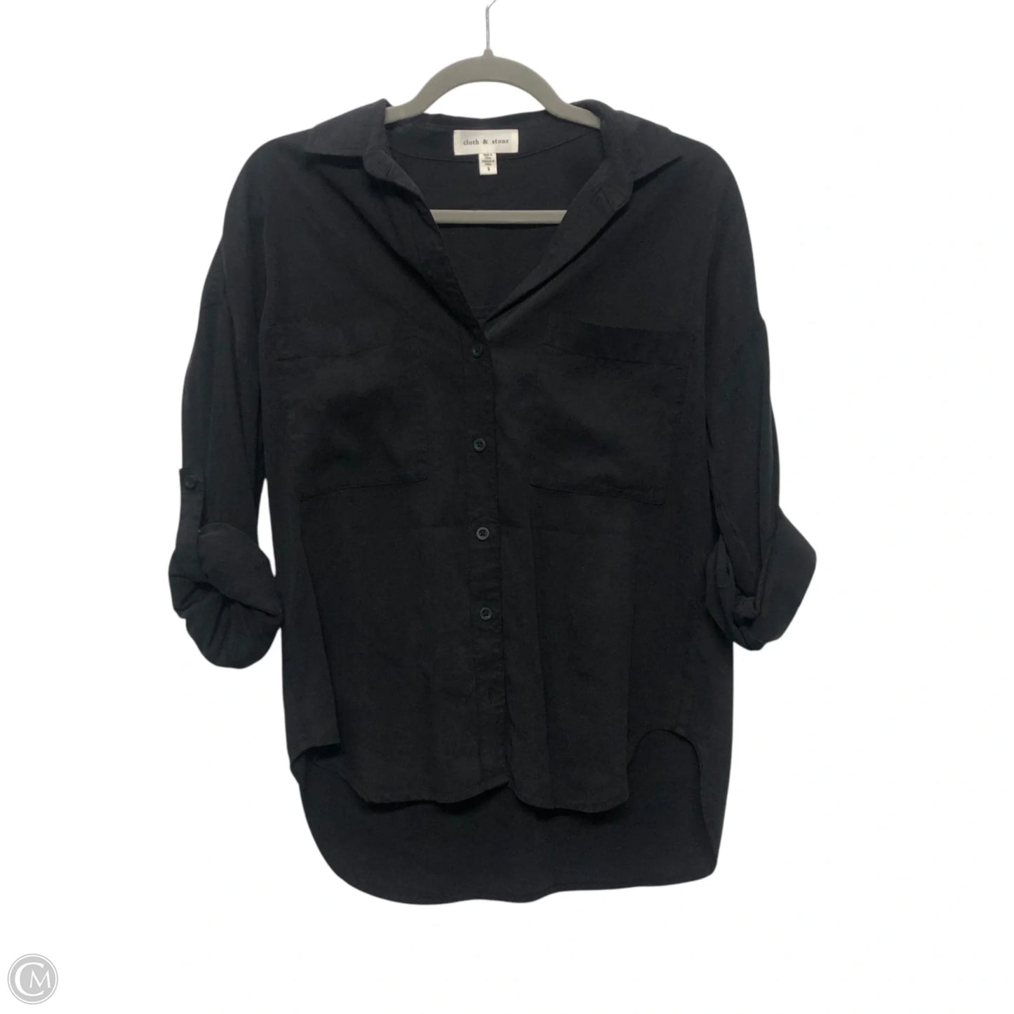 Top Long Sleeve By Cloth & Stone In Black, Size: S