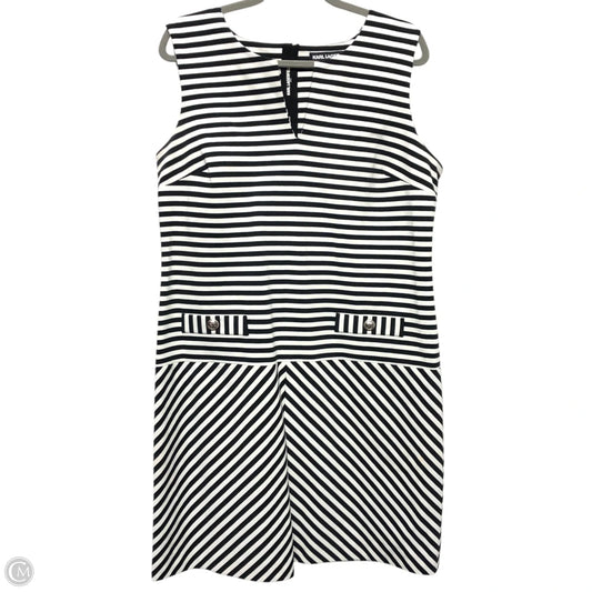 Dress Designer By Karl Lagerfeld In Black & White, Size: 14