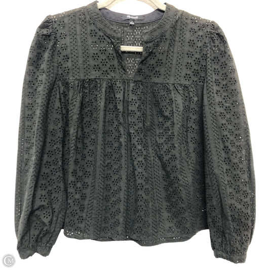 Top Long Sleeve By Madewell In Black, Size: S