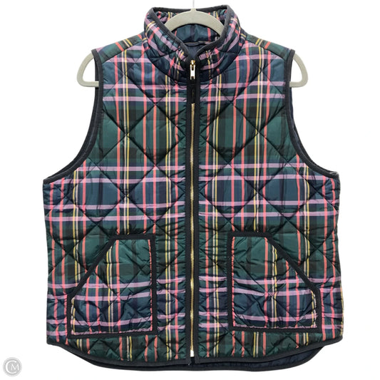 Vest Puffer & Quilted By J. Crew In Blue & Green, Size: Xl