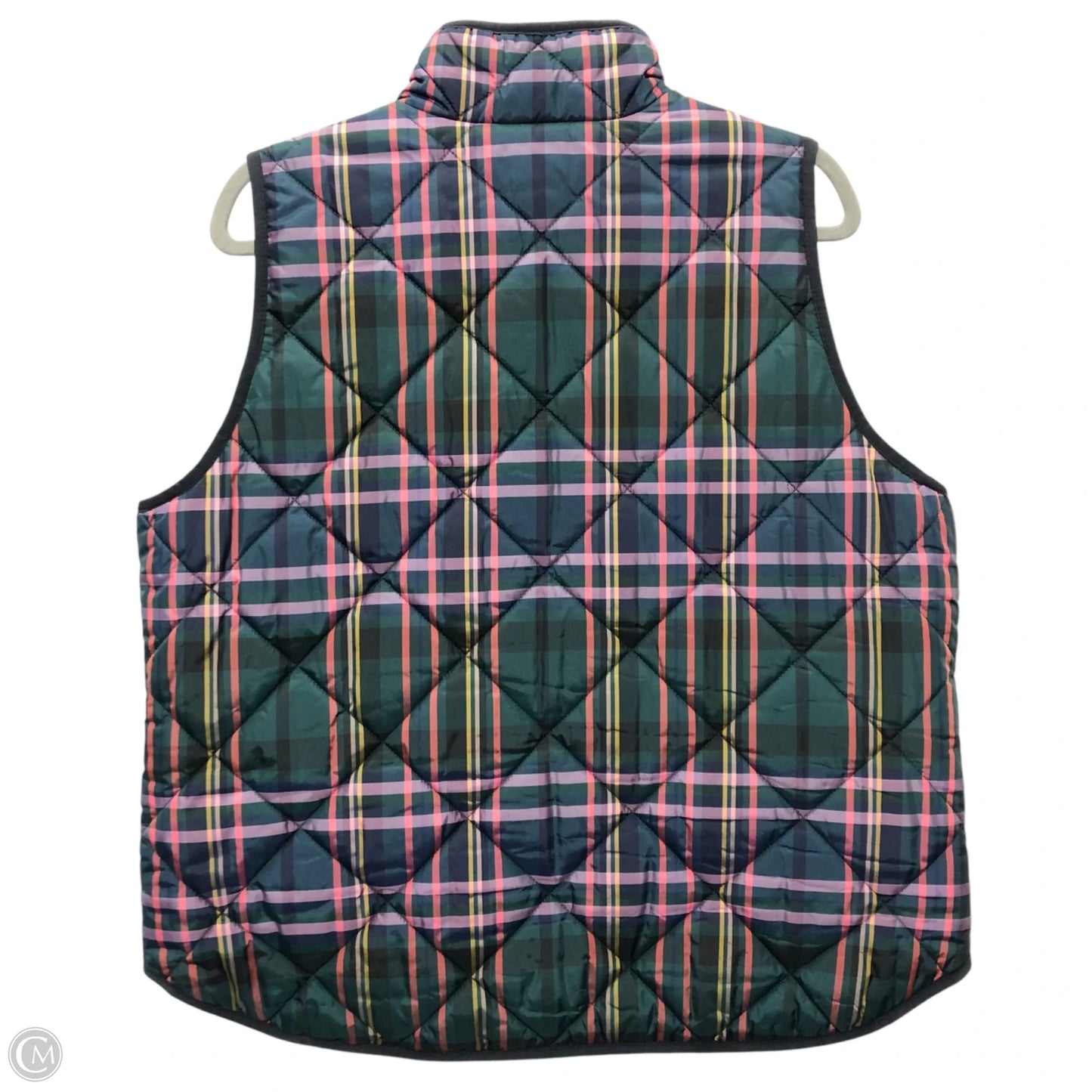 Vest Puffer & Quilted By J. Crew In Blue & Green, Size: Xl