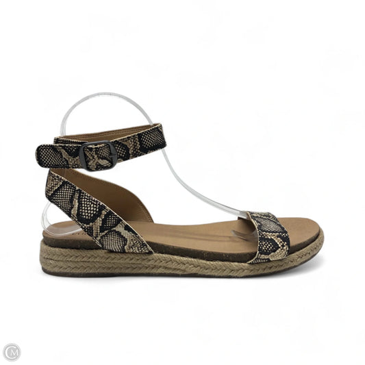 Sandals Flats By Lucky Brand In Snakeskin Print, Size: 9