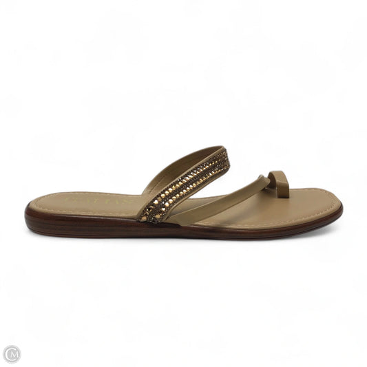 Sandals Flats By Italian Shoemakers In Beige, Size: 9