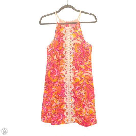Dress Designer By Lilly Pulitzer In Orange & Pink, Size: 4