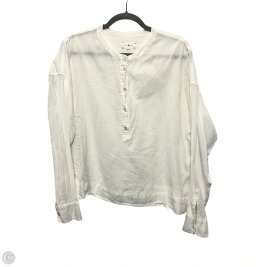 Top Long Sleeve By Lou And Grey In White, Size: M