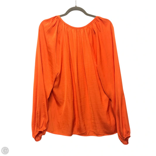 Top Long Sleeve By Clothes Mentor In Orange, Size: L